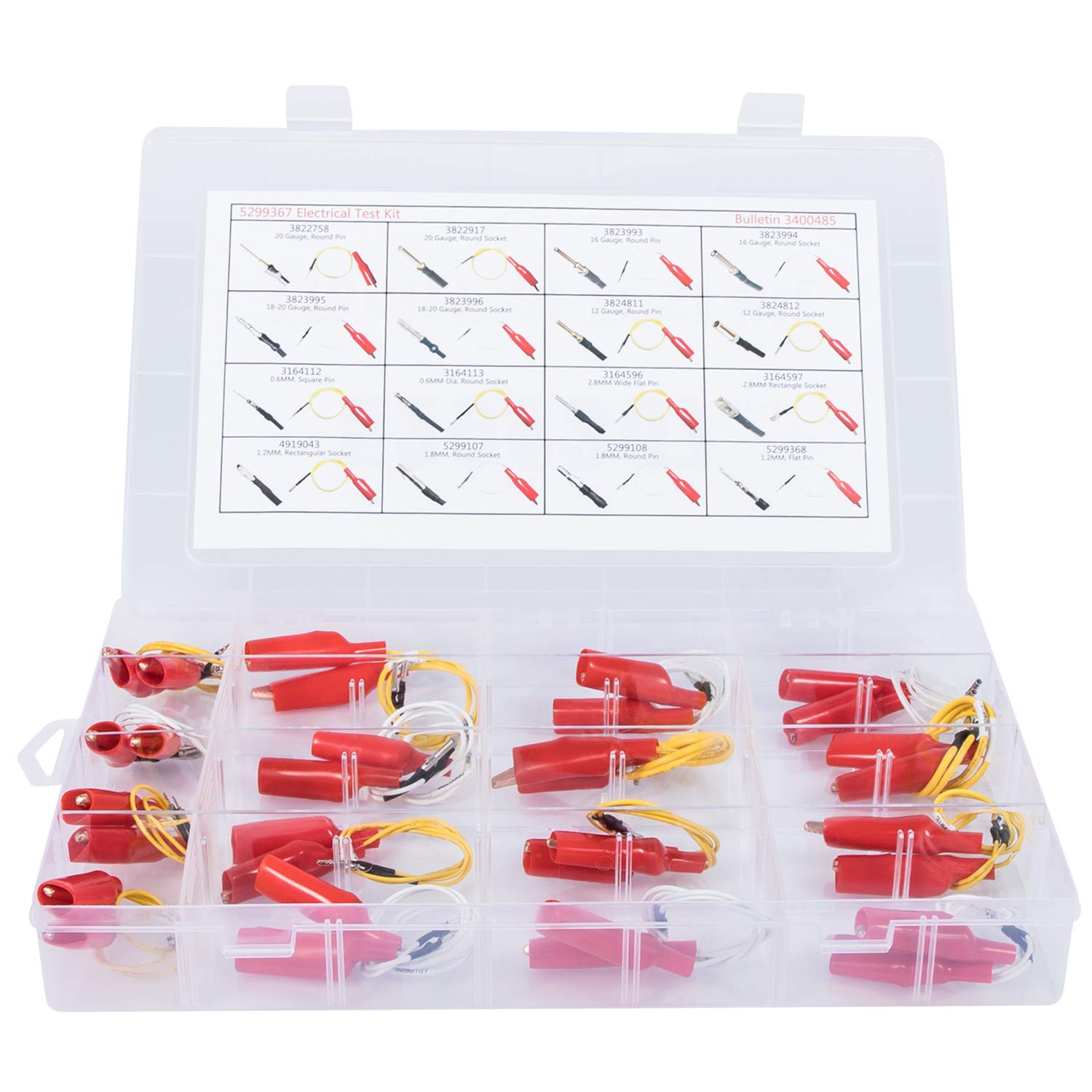 16-Piece Electrical Test Lead Kit with Terminals - Compatible with Cummins Circuit Connector (5299367) - Ideal for Automotive Diagnostics & Electrical Repairs