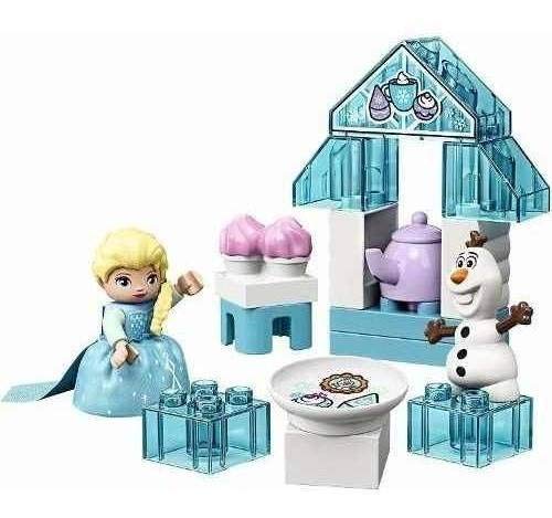 LEGO DUPLO Disney Frozen Building Toy Set with Elsa & Olaf Figures - 17 Piece Tea Party Playset for Kids & Toddlers | Creative Pretend Play, Birthday Gift & Early Learning Activity