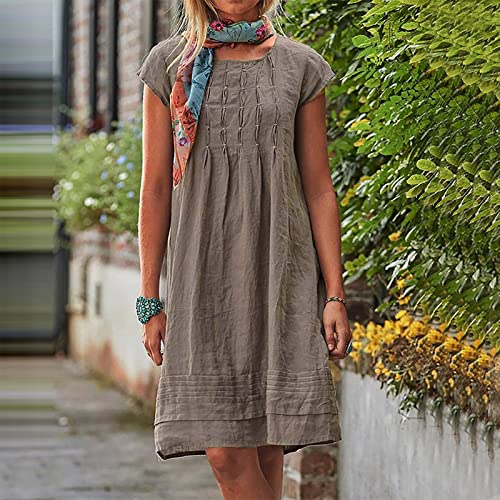 Linen Dress Coffee