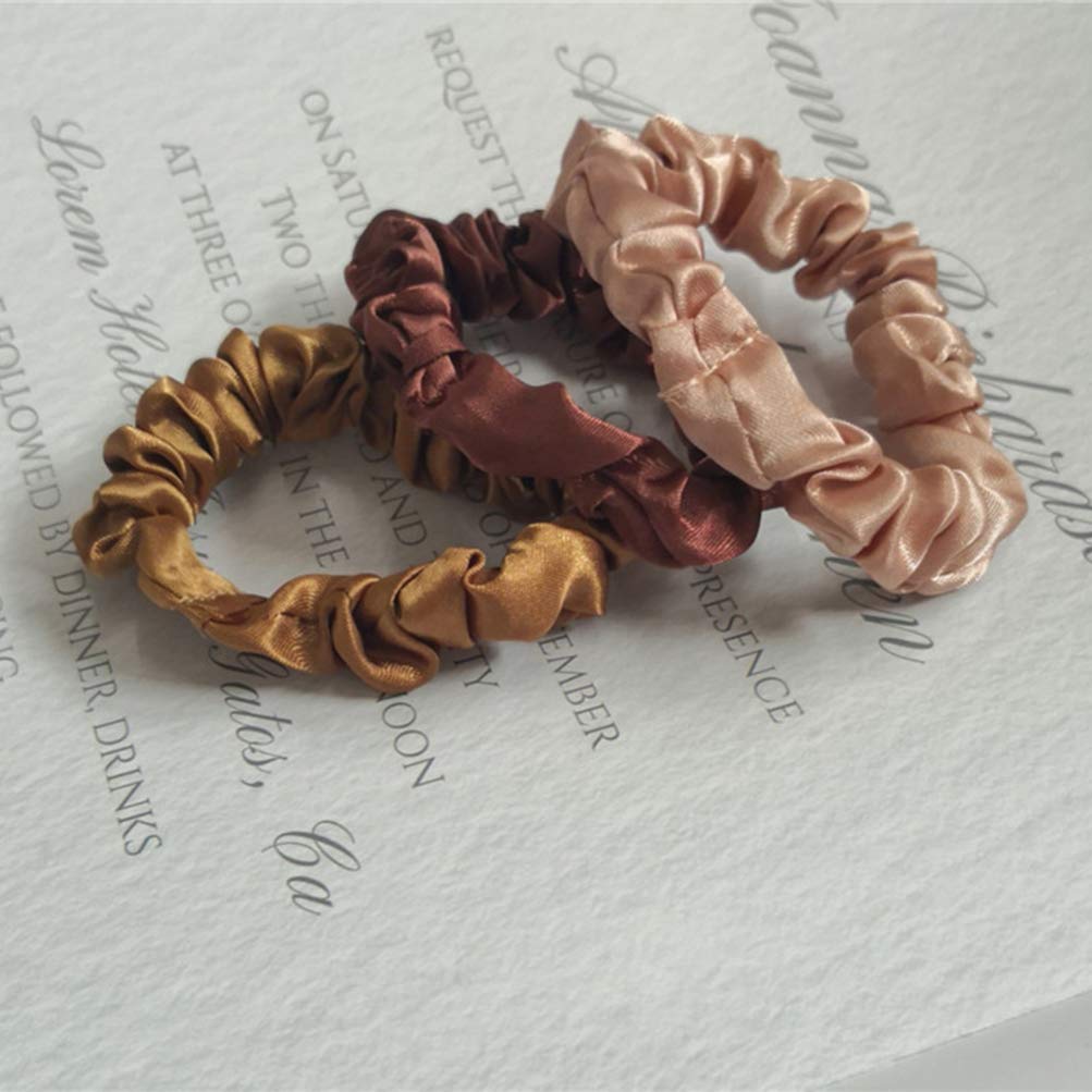 SOLUSTRE 12 Pcs Silk Hair Scrunchies - Soft Hair Ties & Bows for Women & Girls - Ponytail Holders & Hair Elastics for Daily Use, Workout, School & Party