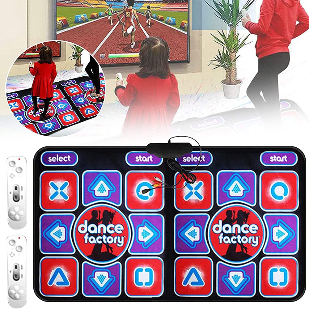 TOYY Double Dancing Mat - Non-Slip Multifunctional Dance Pad for TV Games, Yoga & Sports | Plug & Play with 2 Remotes | Perfect Birthday Gift for Boys & Girls | Includes English Instructions | Great for Family Game Nights, Kids' Parties & Home Workouts