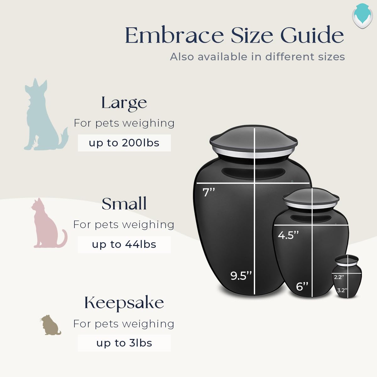 Personalized Engraved Cat Cremation Urn - Medium Embrace Pet Urn for Ashes (Charcoal) | Memorial Keepsake for Beloved Feline Companion | Perfect for Home Display or Burial Ceremony
