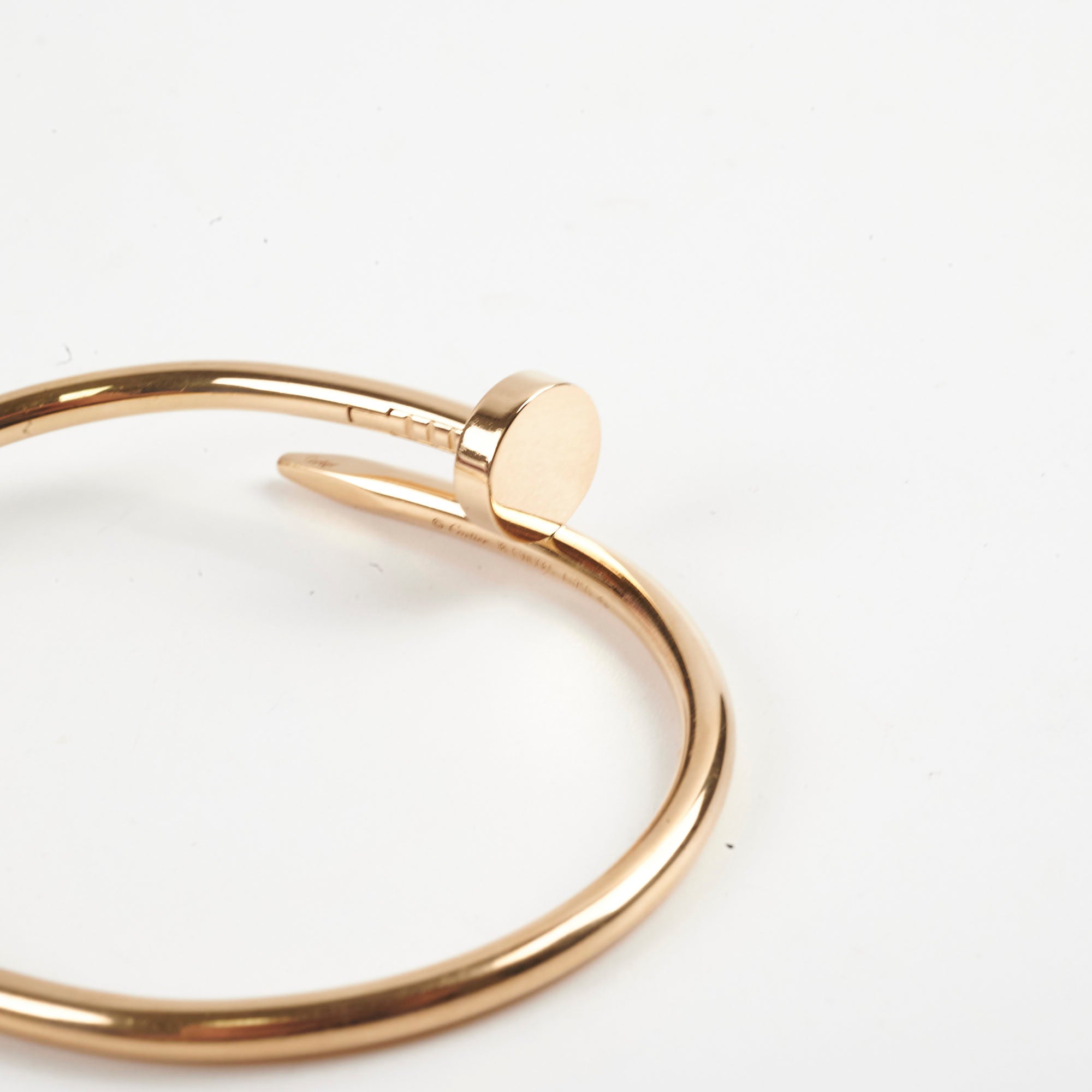 Cartier Juste Un Clou JUC Bracelet 18K Yellow Gold Size 18 - Luxury Nail Bangle for Women, Perfect for Weddings, Parties & Everyday Elegance