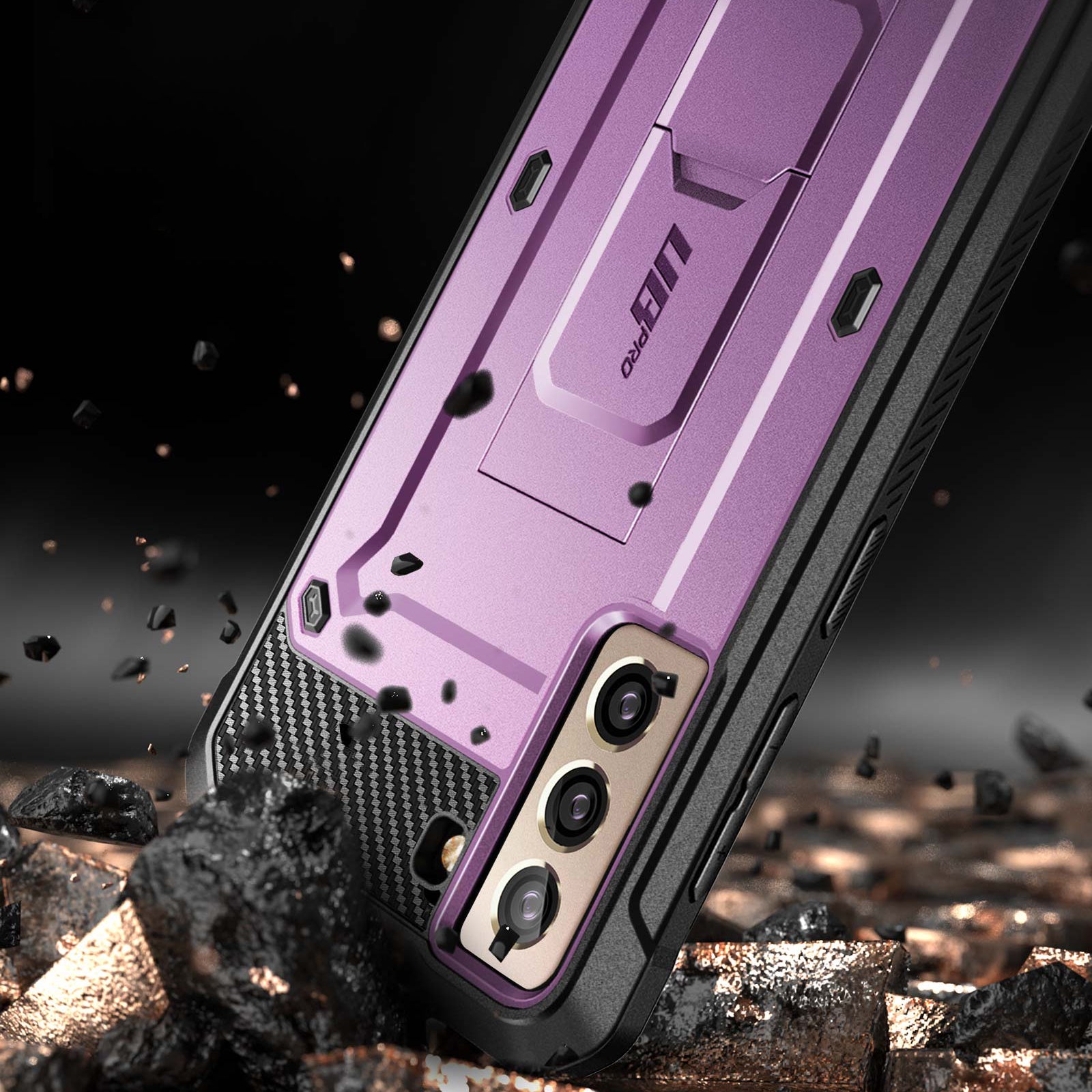 Samsung Galaxy S21 Plus Case - Unicorn Beetle Pro Rugged Protective Cover with Shockproof Design in Metallic Purple | Perfect for Outdoor Adventures, Work & Daily Use