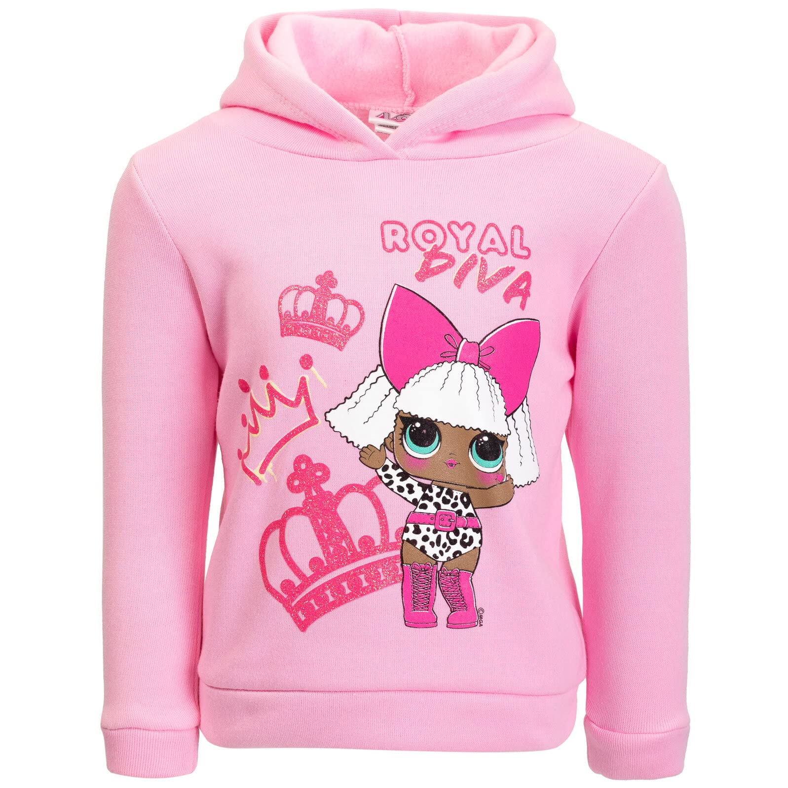 L.O.L. Surprise! Queen Bee Diva Girls Fleece Pullover Hoodie - Cute & Cozy Kids Sweatshirt for Little to Big Kids (Ages 4-14) | Perfect for School, Playdates & Birthday Gifts