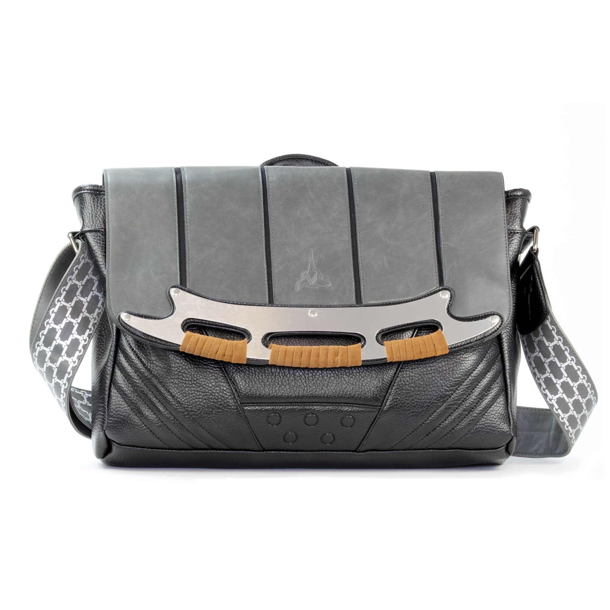 Star Trek The Next Generation Klingon Messenger Bag - Officially Licensed Trek TNG Cosplay Bag for Conventions, School & Work - Durable Crossbody Bag for Fans & Collectors