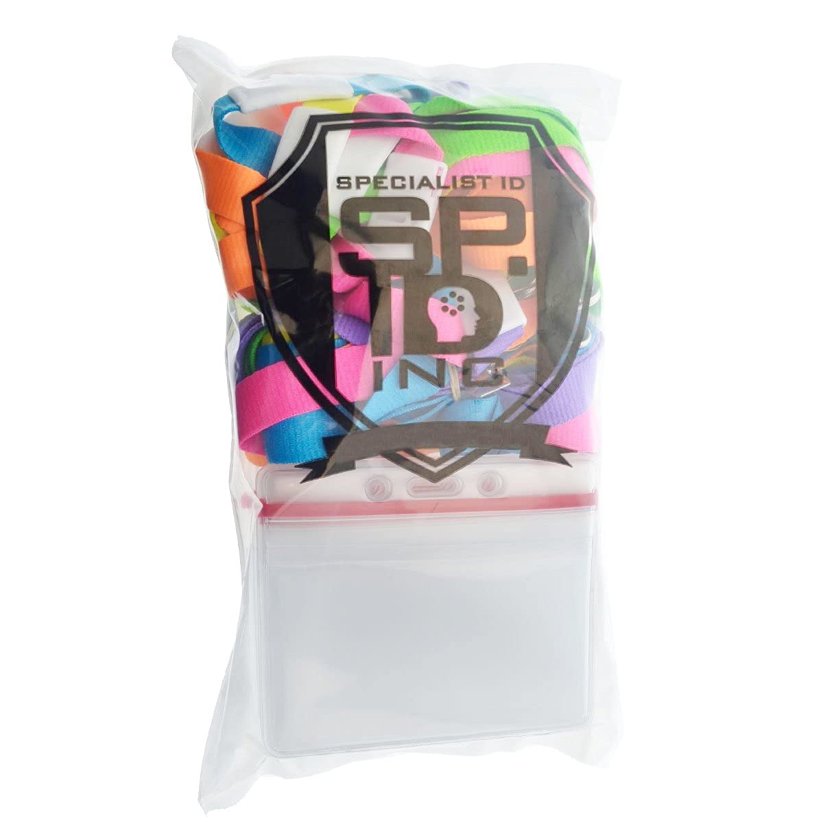 12 Pack Neon Lanyards with Badge Holder - Breakaway Clasp for ID Cards & Event Passes