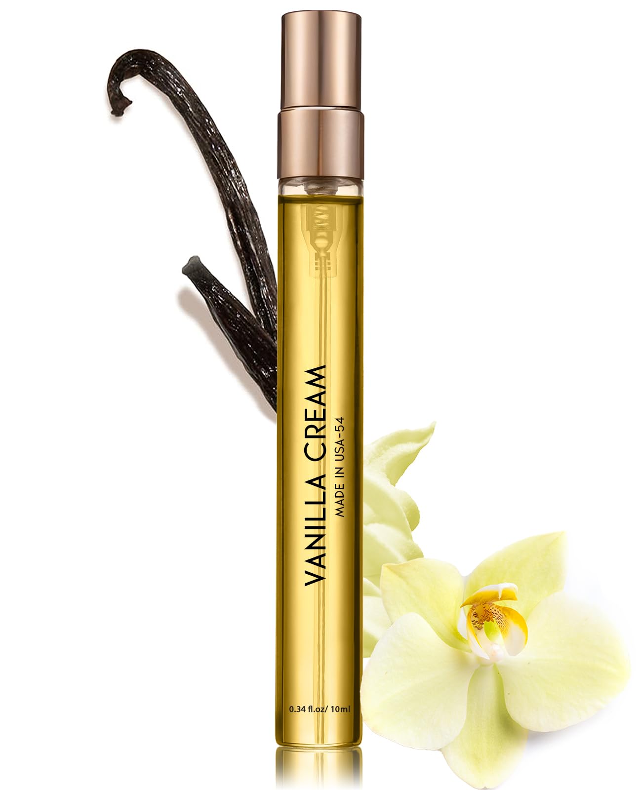 Pheromone Perfume for Women & Men - No. 54 Vanilla Cream Cologne Spray | Long-Lasting Vanilla Fragrance Oil with Enhanced Pheromones | 0.34 oz Travel Size Perfume | Made in USA | Perfect for Date Nights, Romantic Occasions & Everyday Confidence Boost