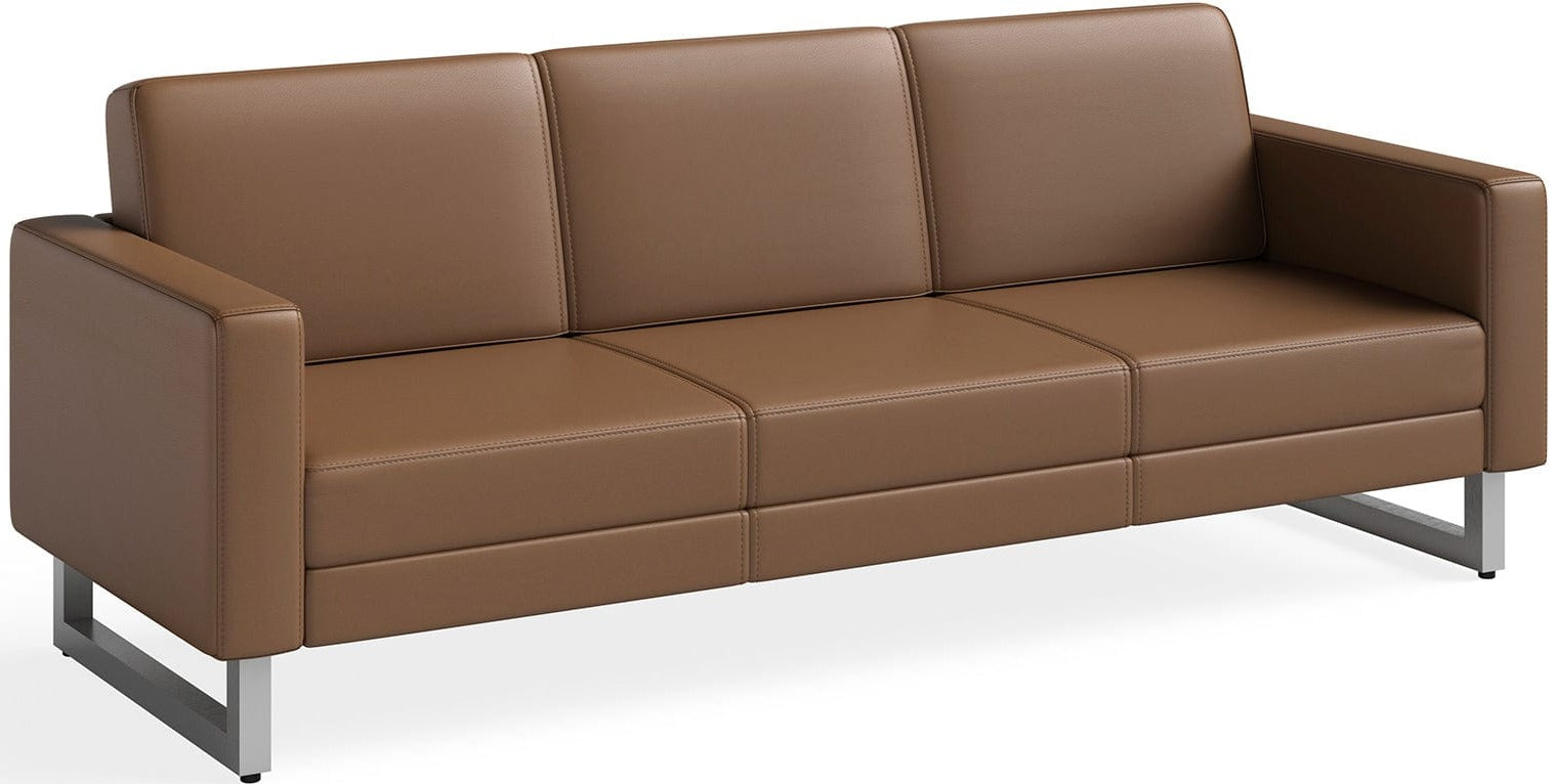 Safco 1730 Lounge Sofa - Modern Office & Home Furniture, Legs Not Included - Perfect for Living Room, Waiting Area & Reception Spaces