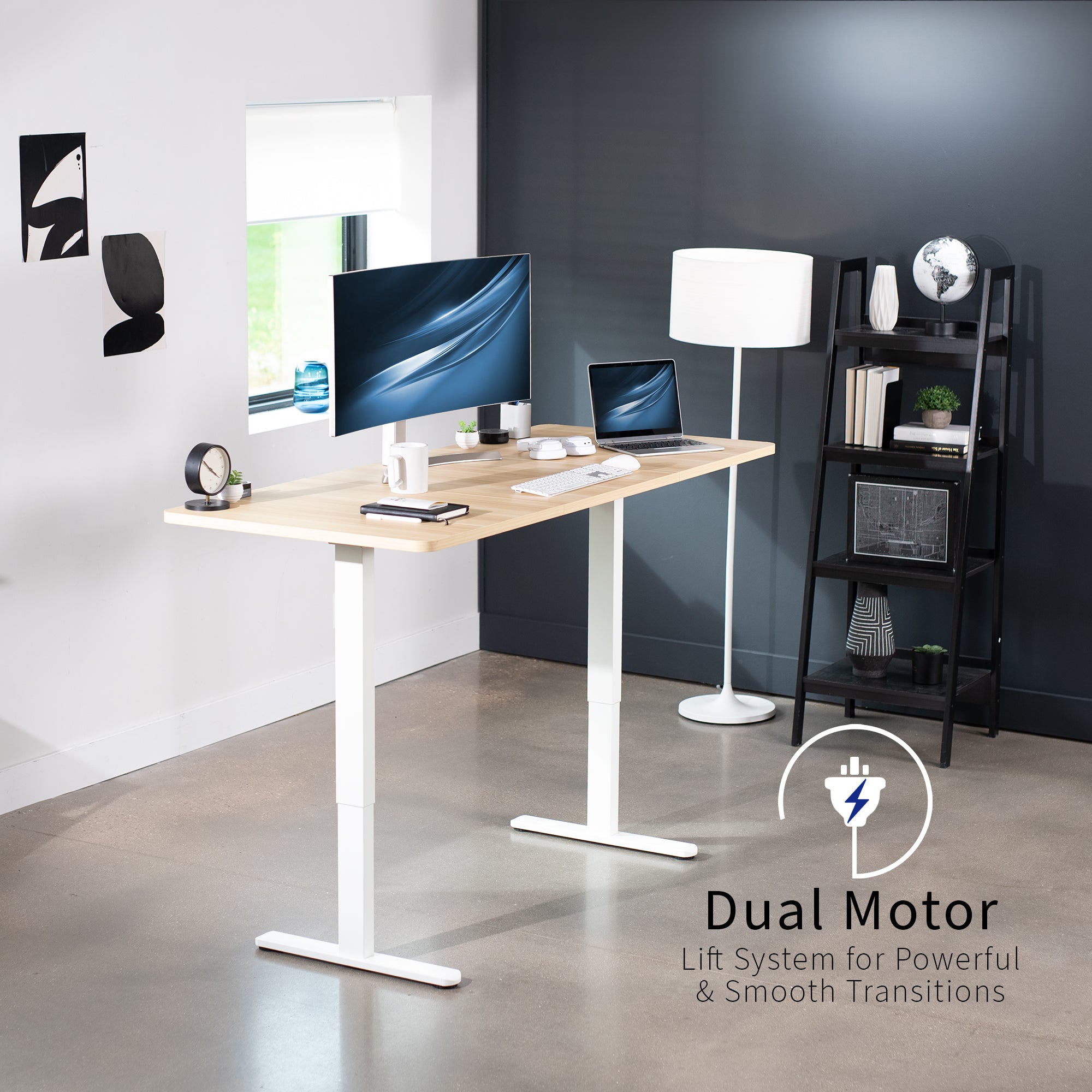 E2 Series 71 x 30 Dual Motor Electric Standing Desk - Adjustable Height Home Office Desk for Work & Study | Perfect for Small Spaces & Ergonomic Workstations