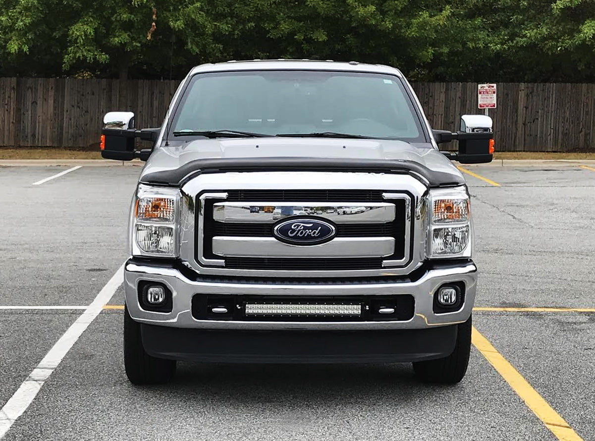 144W 25 LED Light Bar with Lower Bumper Brackets & Wiring Harness for 2011-2016 Ford F250 F350 Super Duty - Off-Road, Fog Lights, Night Driving, Truck Accessories