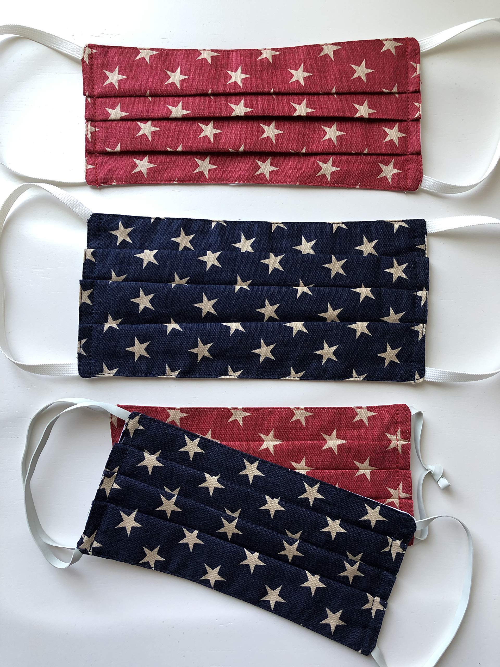 Premium 100% Cotton Reusable Face Masks - Breathable & Washable - Made in USA - Free Shipping - Ideal for Daily Use, Travel & Outdoor Activities