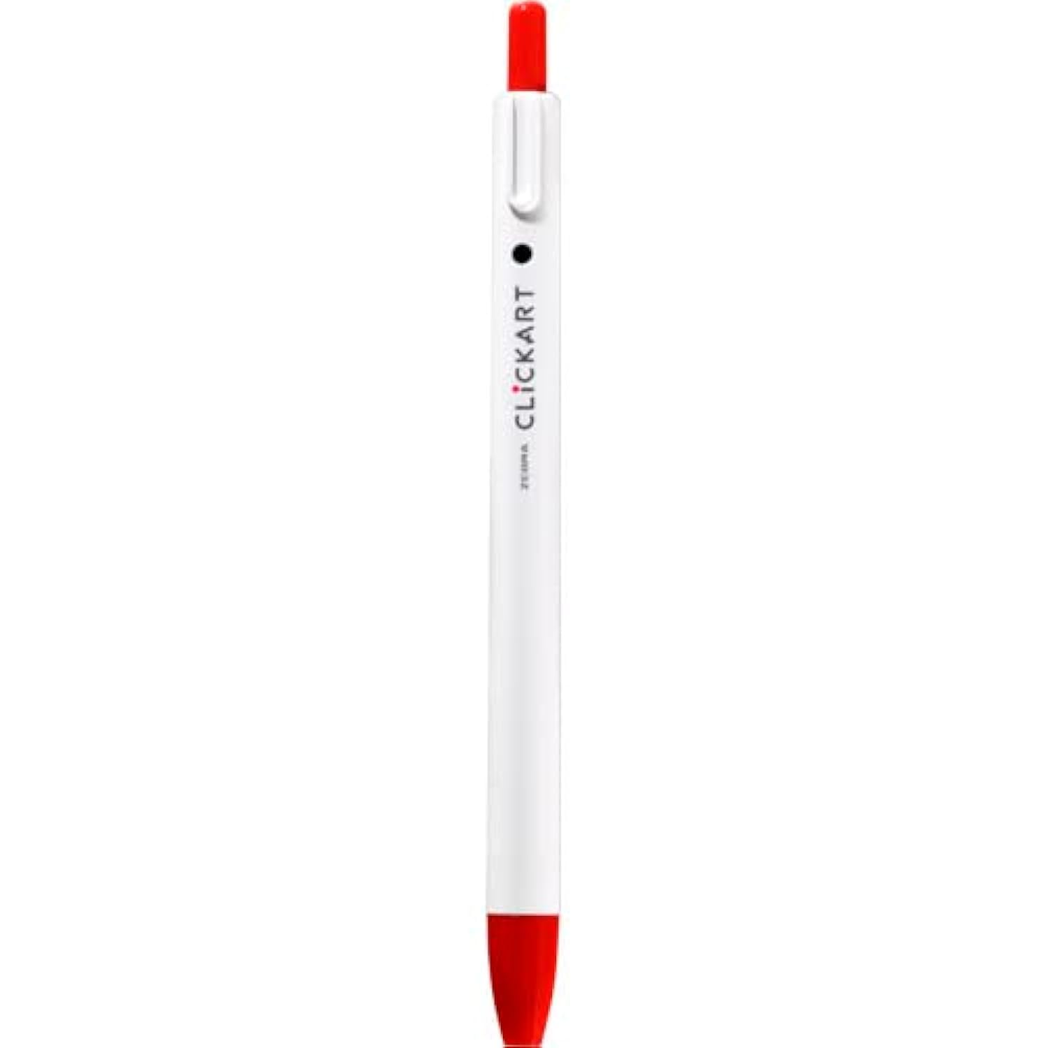 ZEBRA Knock Felt Tip Marker Pen - CLICKART Fine Point (Red) - Ideal for Office, School, Art Projects & Bullet Journaling