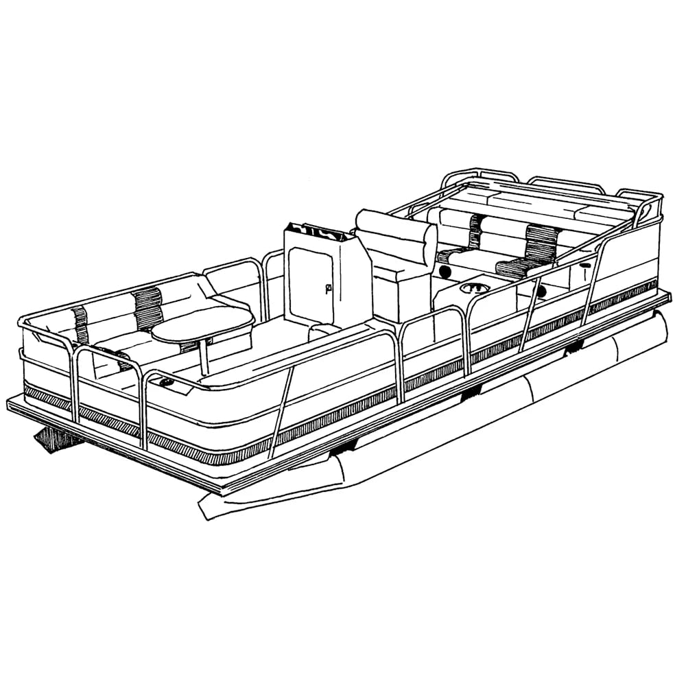 CARVER Industries FED-20 PG Gray Heavy-Duty Boat Cover - Waterproof UV Protection for Outdoor Storage & Marine Use