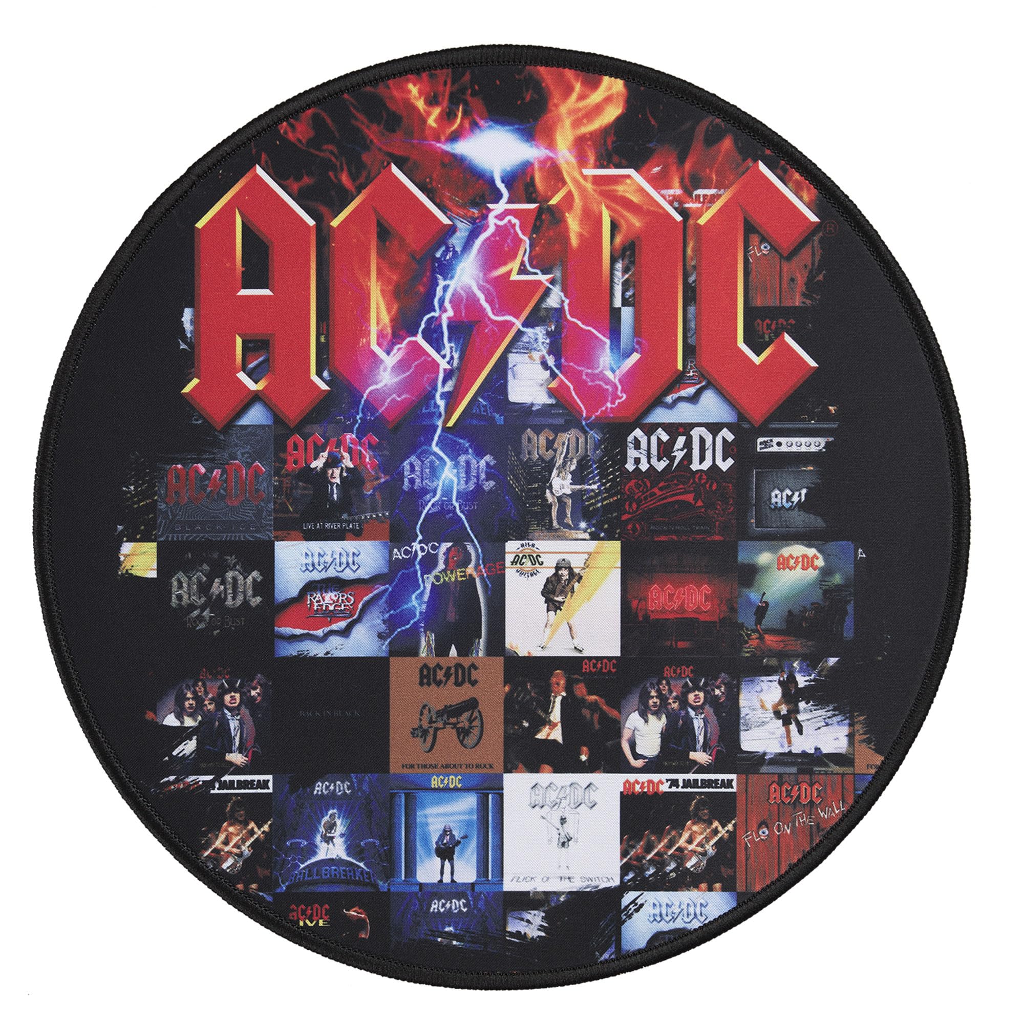 Subsonic Gaming Mouse Pad with AC/DC Design - Non-Slip RGB Mouse Mat for PC, Laptop & Office - Perfect for Esports, Gaming Setup & Workstation Accessories