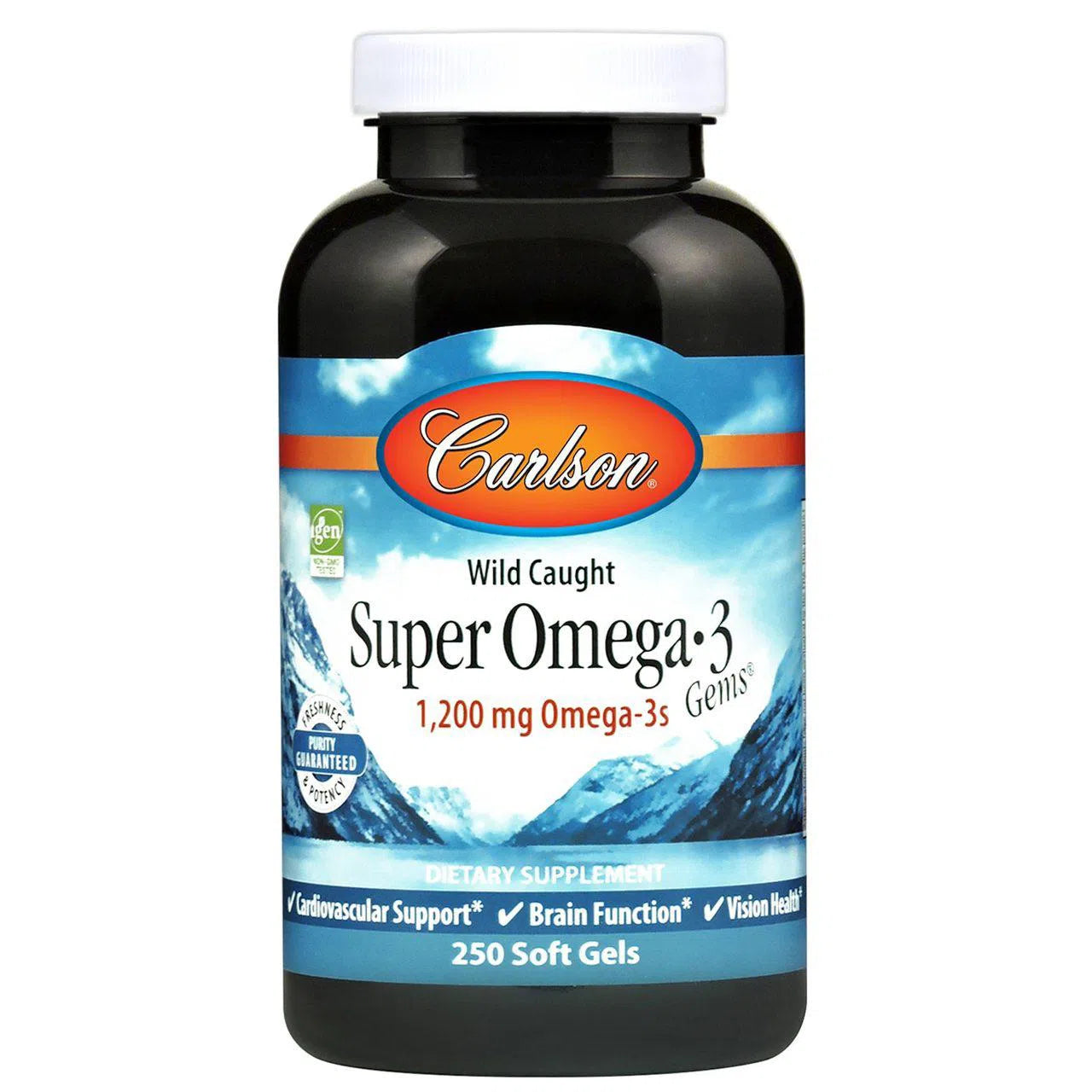 Carlson Super Omega-3 Gems Fish Oil Supplement - High EPA & DHA for Heart & Brain Health - Supports Joint Function & Immunity - 100 Softgels - Perfect for Daily Wellness Routine & Active Lifestyle