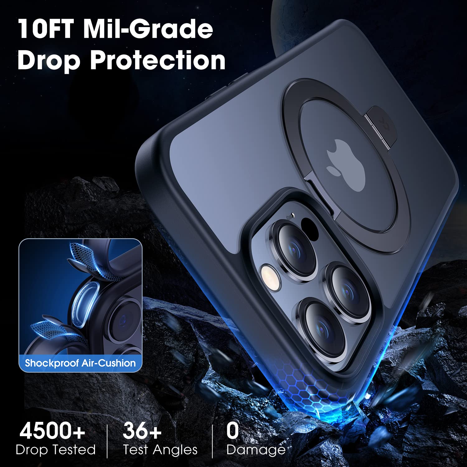 CASEKOO Magnetic iPhone 13 Pro Max Case with Invisible Stand | Military-Grade Drop Protection | MagSafe Compatible | Shockproof Slim Matte Case for 6.7