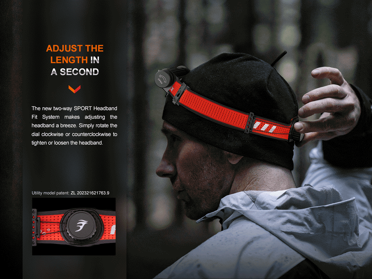Fenix HM62 T Lightweight Headlamp - 500 Lumens, Rechargeable LED Headlight for Camping, Hiking, Running & Outdoor Adventures