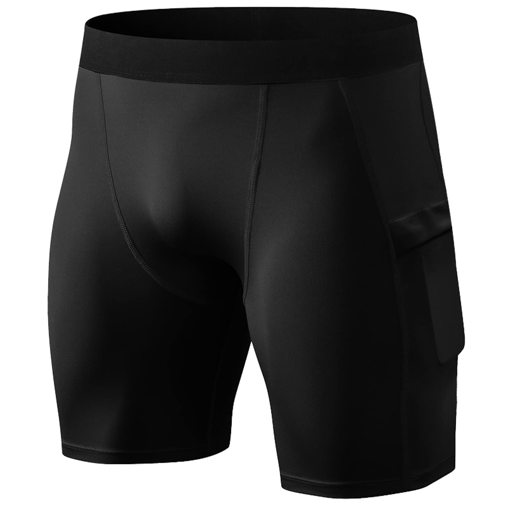 ChyJoey Men's Compression Shorts with Pockets - Workout Gym Running Cycling Yoga Training Shorts for Active Lifestyle & Sports Performance