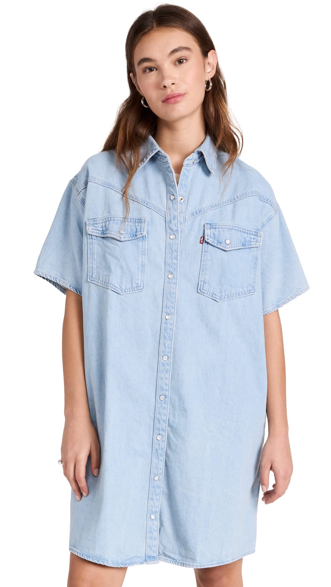 Levi's Women's Premium Elowen Western Dress - Stylish Floral Print Cowgirl Dress for Parties, Weddings & Date Nights