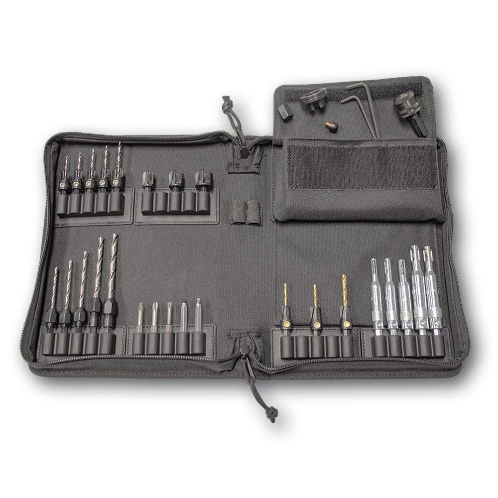 Snappy Tools Deluxe 27-Piece Woodworking Tool Kit - Includes Countersinks, Drill Adapters, Hinge Bits, Driver Bits & More | Perfect for DIY Projects, Furniture Making & Home Renovations