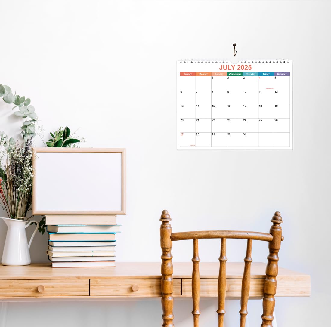 2025-2026 Wall Calendar | 18-Month Planner from July 2025 to December 2026 | Premium Thick Paper with Twin-Wire Binding & Hanging Hook | 8.5