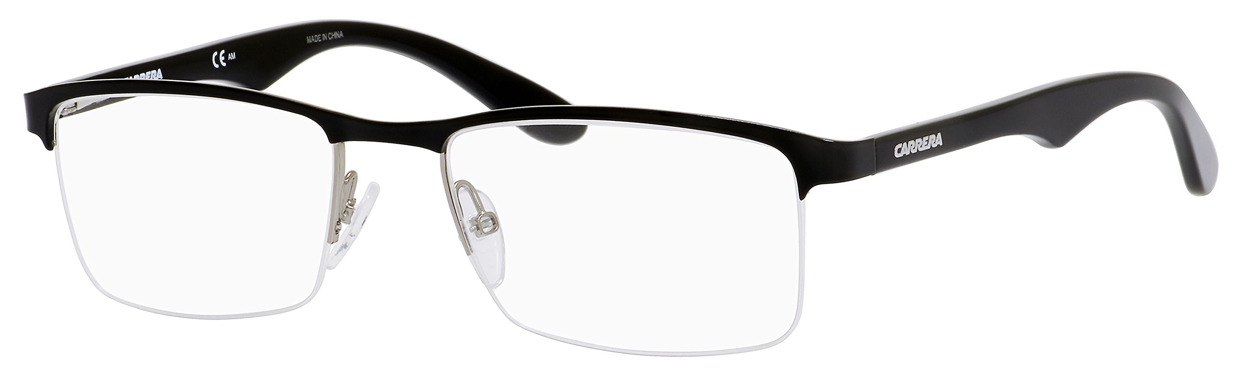 Carrera 6623 Black Ruthenium Rectangular Prescription Eyeglass Frames for Men - 54mm Lens Width, 19mm Bridge - Stylish & Durable Eyewear for Work, Driving & Everyday Use