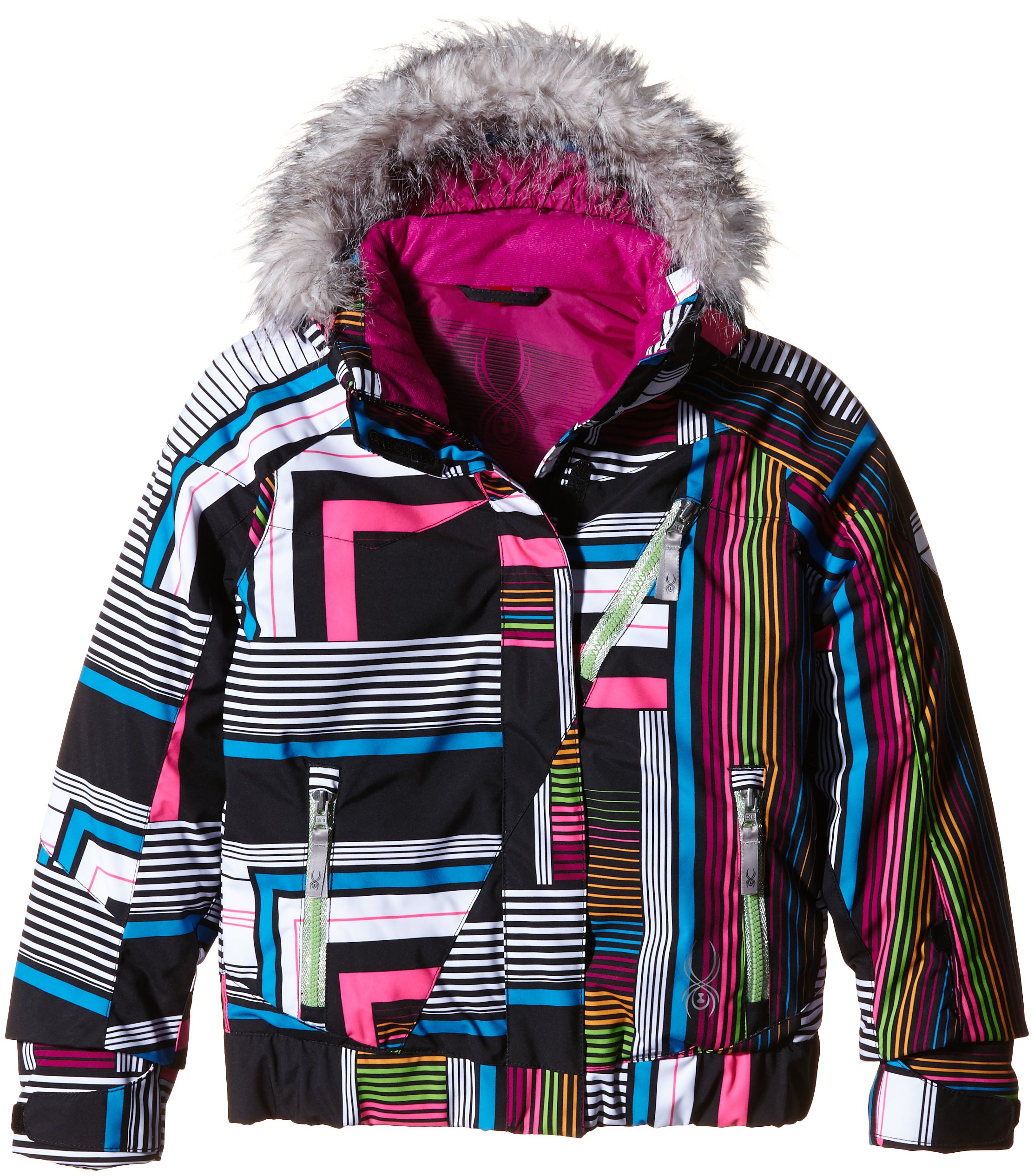 Spyder Girls Lola Jacket - Waterproof Winter Coat for Kids, Warm Snow Jacket with Hood for Girls, Perfect for Skiing & Outdoor Activities