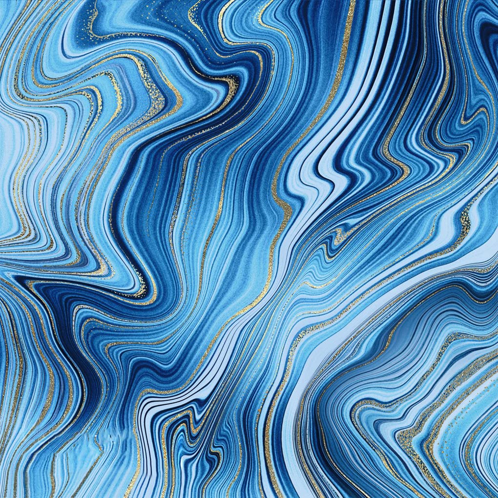 Turquoise Beige Marble Swirl Abstract Modern Square Area Rug - 7x7 Washable Soft Luxury Carpet for Living Room, Bedroom, Game Room & Home Office - Perfect Under Dining Table, as Art Decor Floor Mat or Indoor Runner