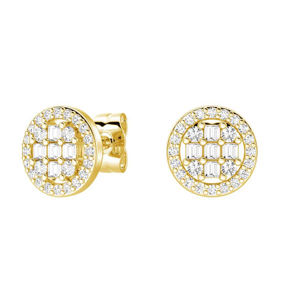 Lab Grown Diamond Infinity Halo Stud Earrings - Circle Cluster Design for Women | Perfect for Weddings, Anniversaries & Special Occasions