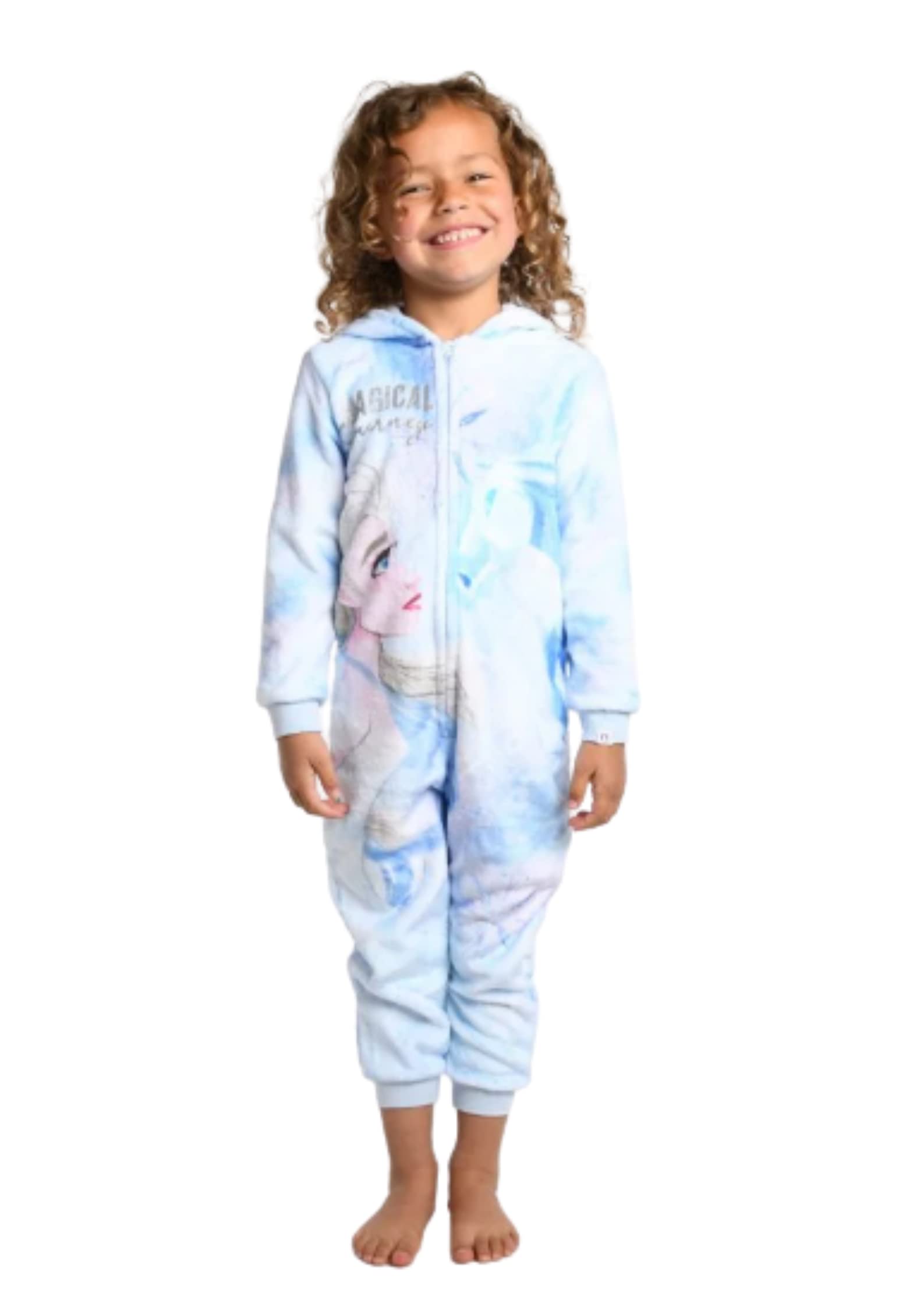 Disney Frozen Official Girls Pajamas Onesie for Kids Ages 2-6 Years (3-4T) - Soft & Cozy Sleepwear for Winter & Birthday Gifts