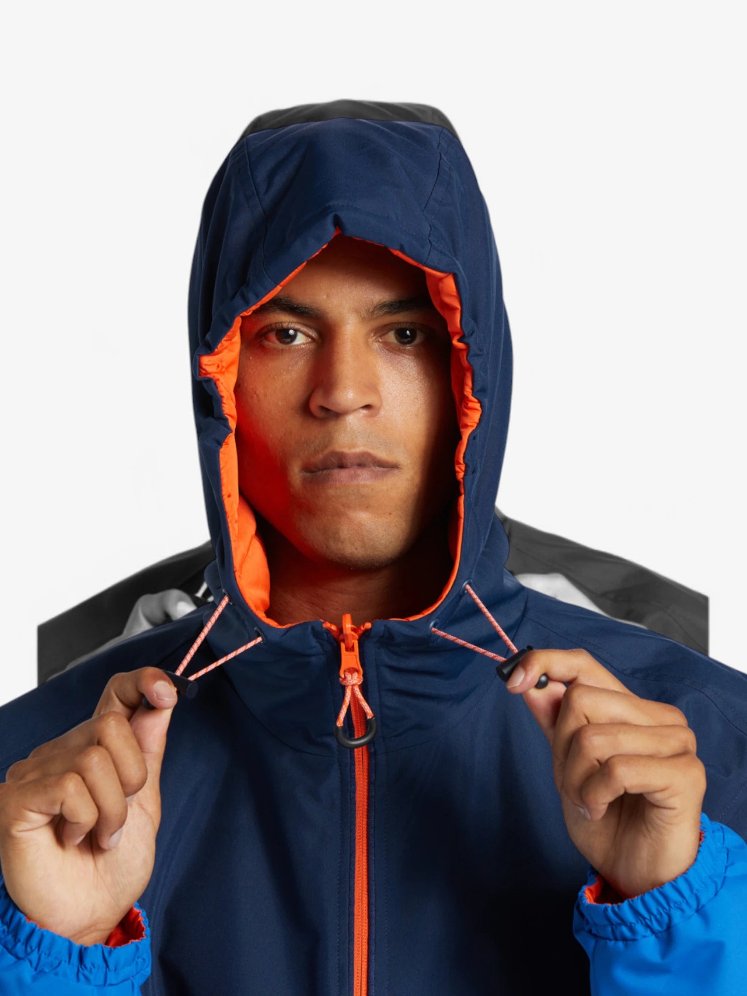 DC Snow Nexus Anorak Jacket - Blue, White & Orange - Waterproof Winter Coat for Men & Women - Perfect for Skiing, Snowboarding & Outdoor Adventures