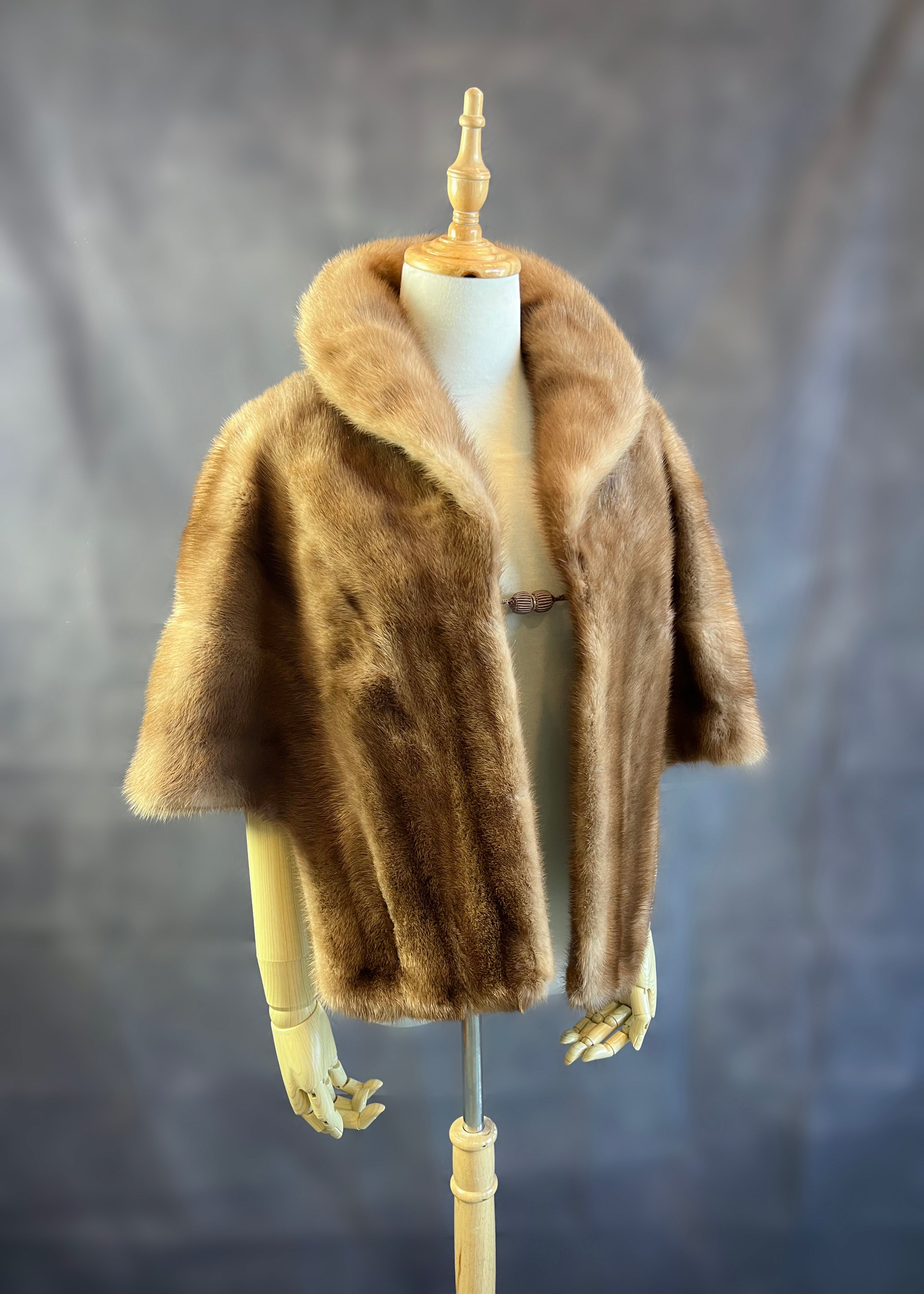 Luxury Real Mink Fur Stole Scarf - Soft & Warm Winter Shawl Wrap for Women - Perfect for Evening Parties, Weddings & Formal Events (Mink12)
