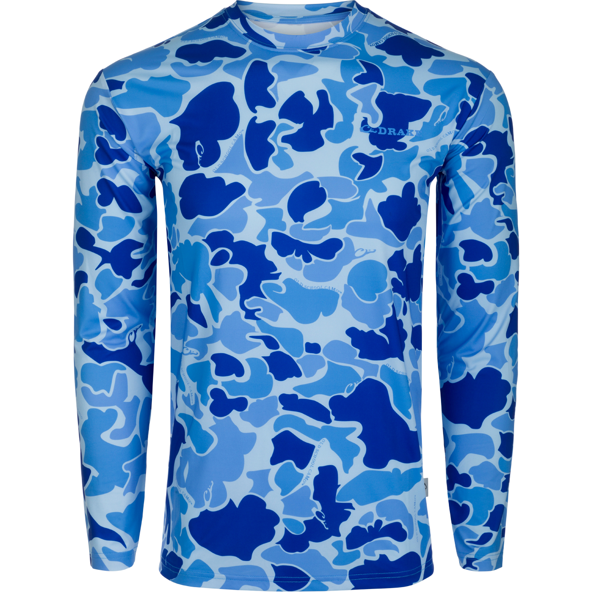 Long Sleeve Performance Crew Print T-Shirt for Men - Moisture Wicking Athletic Shirt with Stylish Design - Perfect for Gym, Running & Outdoor Activities