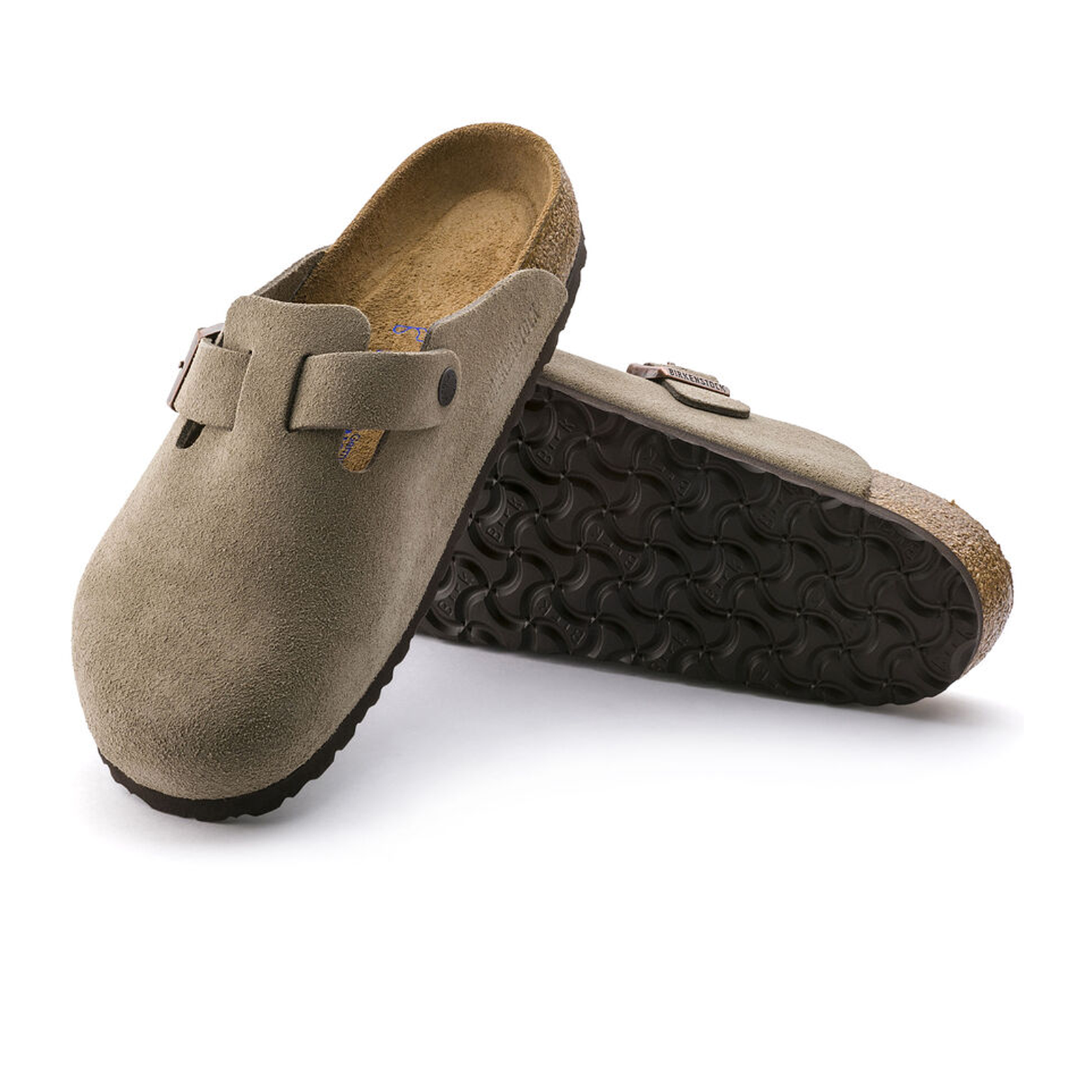 Birkenstock Boston Soft Footbed Narrow Clog - Unisex Taupe Suede Comfortable Slip-On Shoes for Men & Women | Perfect for Home, Office & Casual Wear