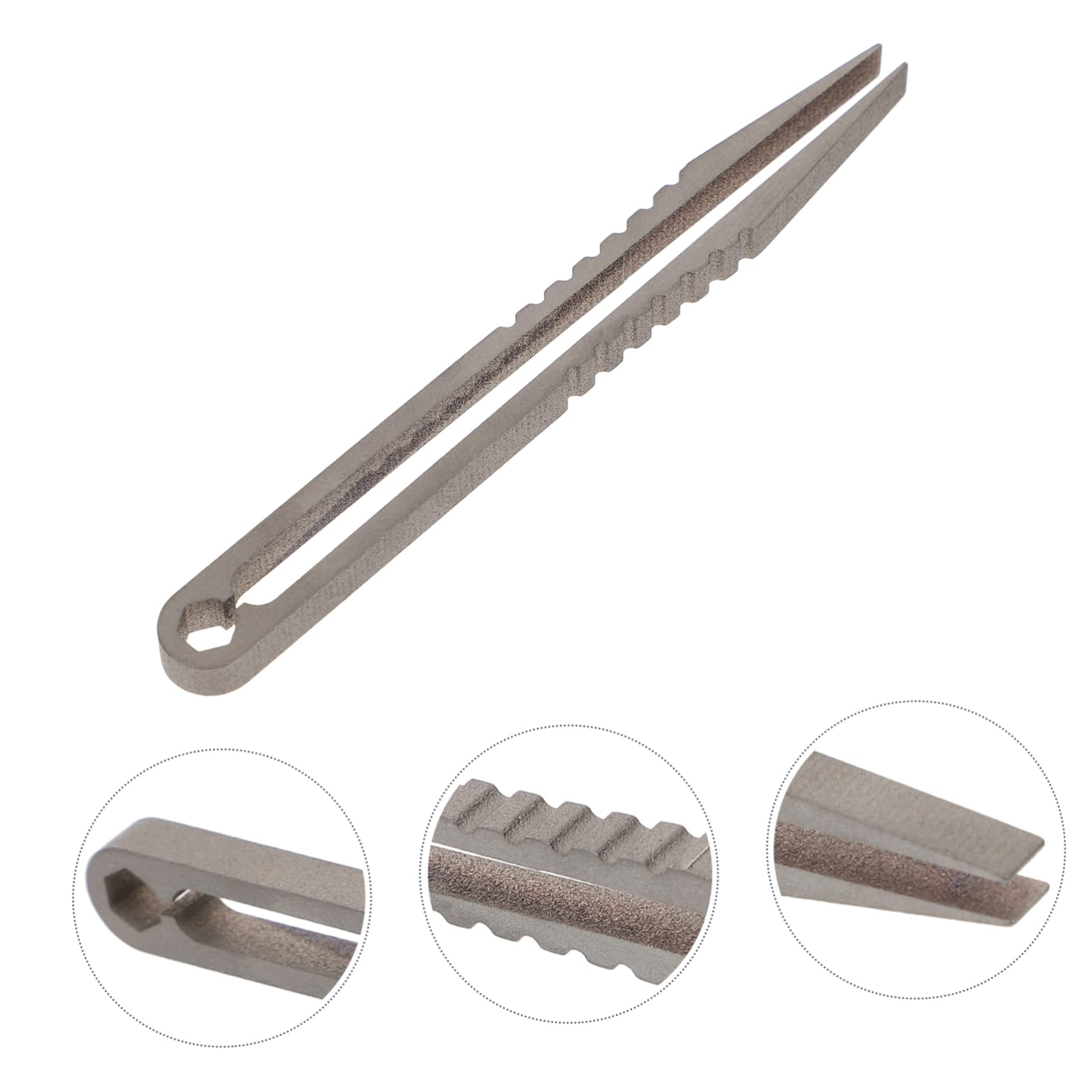 Jojofuny Titanium Tweezers - Precision CNC Machined Mini Clamp | Hypoallergenic & Non-Toxic | Perfect for Travel, Makeup, Eyebrow Grooming & Daily Beauty Care