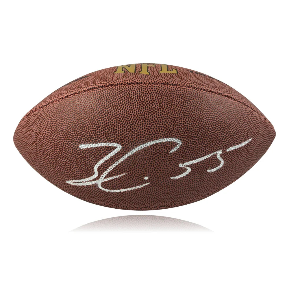 Frank Clark Signed Kansas City Chiefs Football with JSA COA - Authentic NFL Autograph Collectible for Fans, Memorabilia Display & Sports Gifts