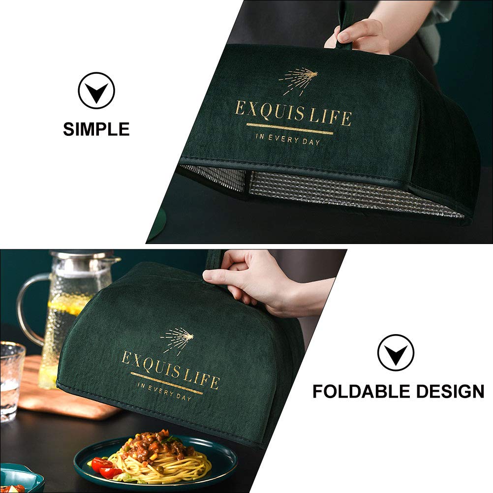 DOITOOL Insulated Food Cover for Picnics, BBQs & Outdoor Dining - Blackish Green | Keeps Meals Warm & Fresh | Perfect for Camping, Parties & Travel