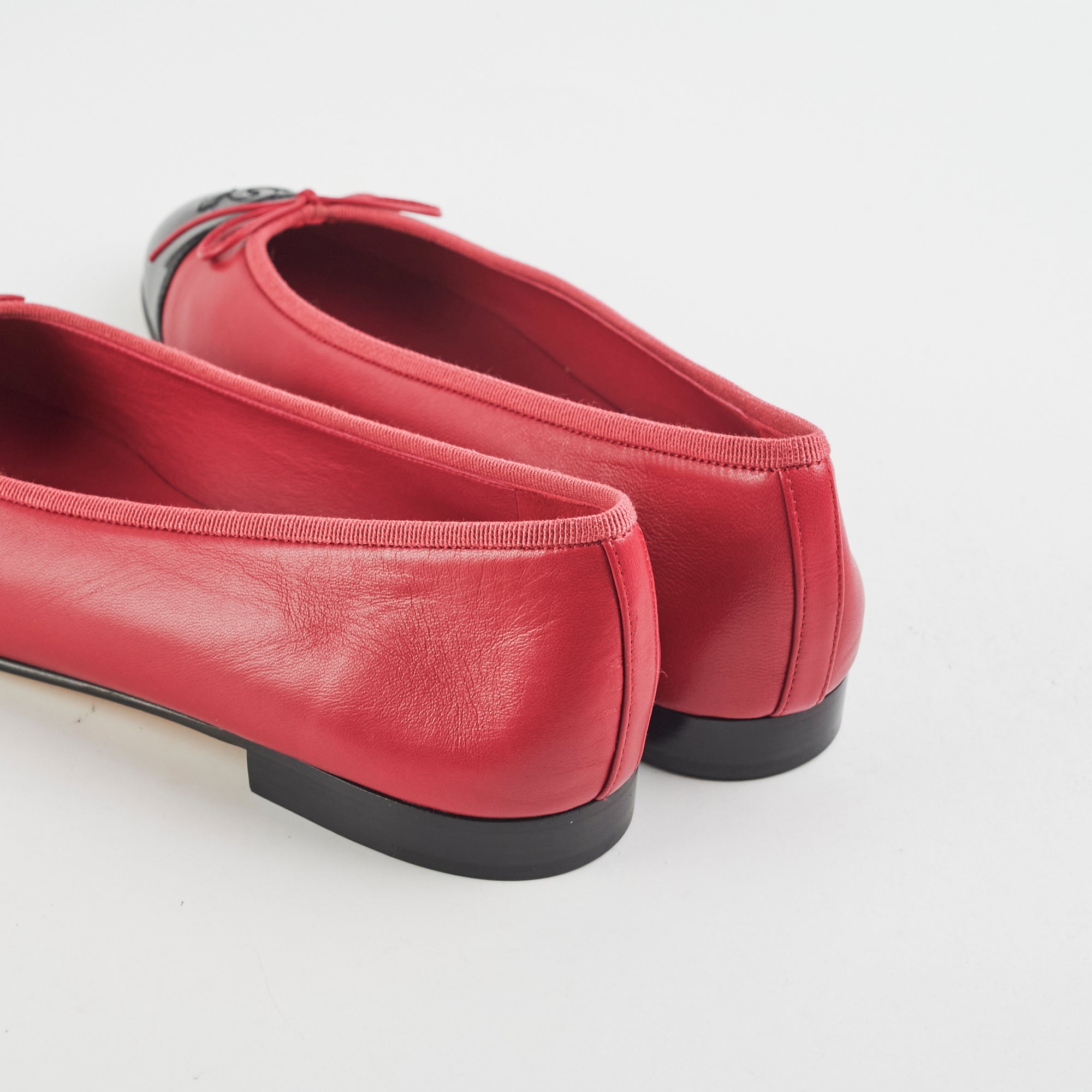 Chanel Lambskin Ballerina Flats in Red - Elegant & Comfortable Women's Shoes for Casual Wear, Office & Special Occasions