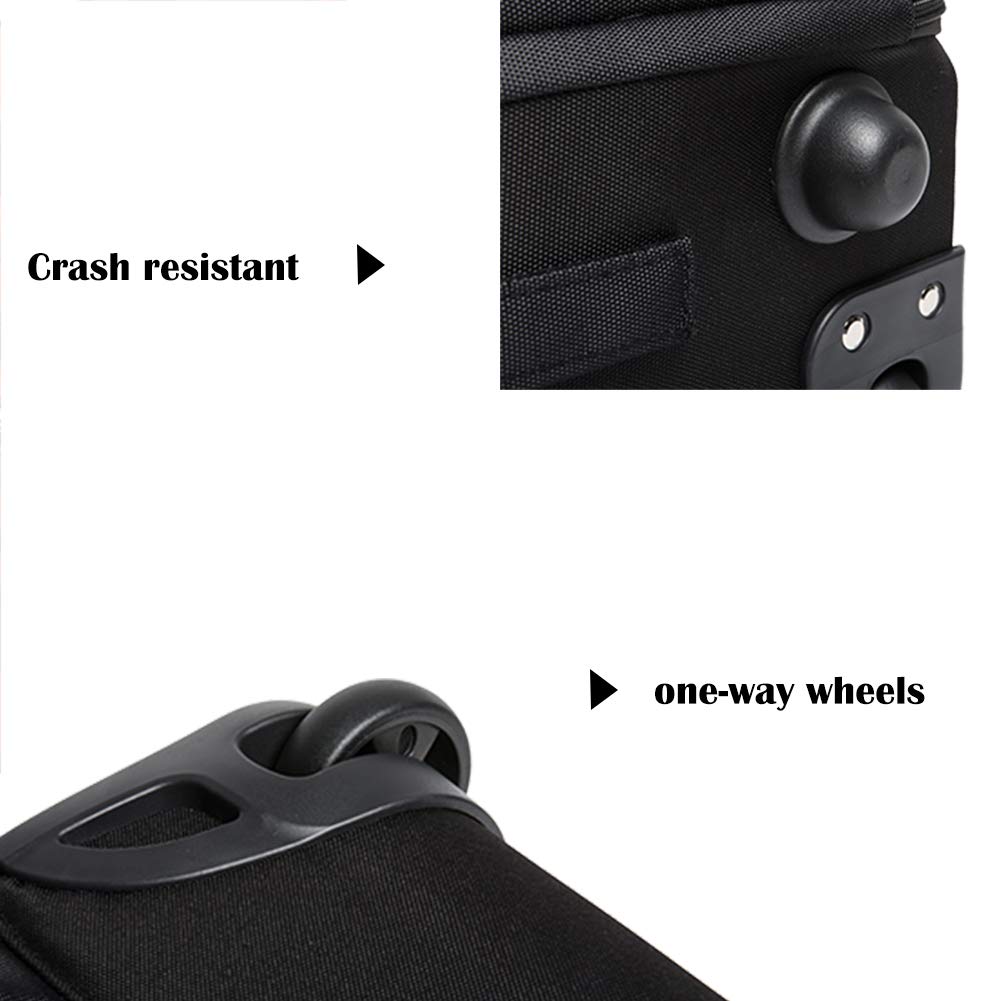 SKYMOVE 19 Inch Wheeled Rolling Backpack for Adults & Students - Laptop & Book Travel Backpack with Extendable Handle (Black) - Perfect for School, Business Travel & Commuting