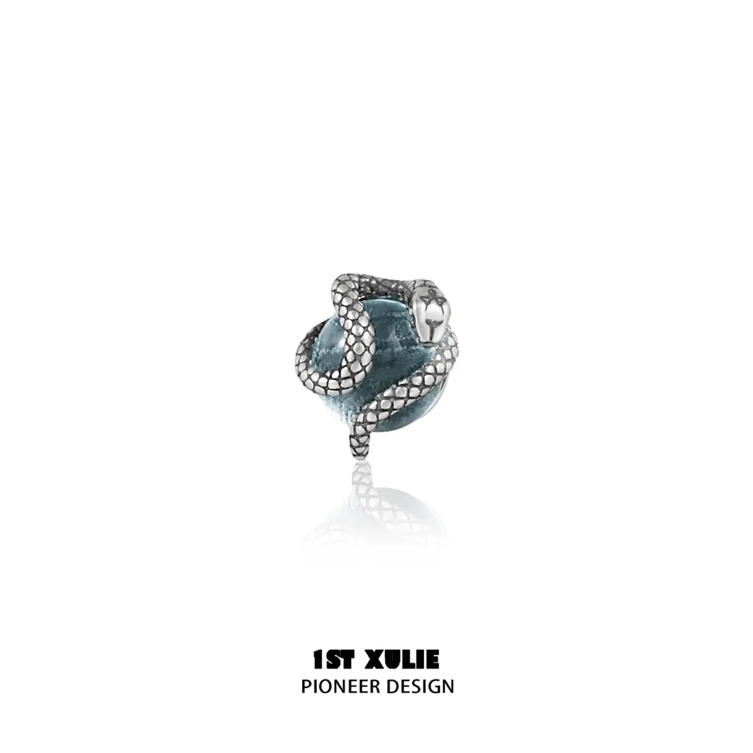 single blue earring