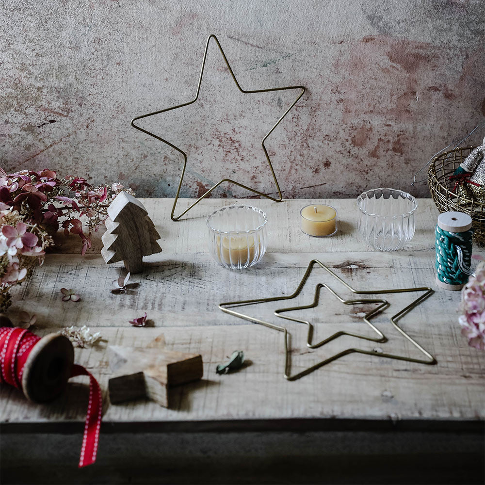 Brass Star Decor - Vintage Style Metal Star Ornament for Home, Wall, Christmas & Wedding Decorations | Perfect for Rustic, Farmhouse & Boho Interior Design