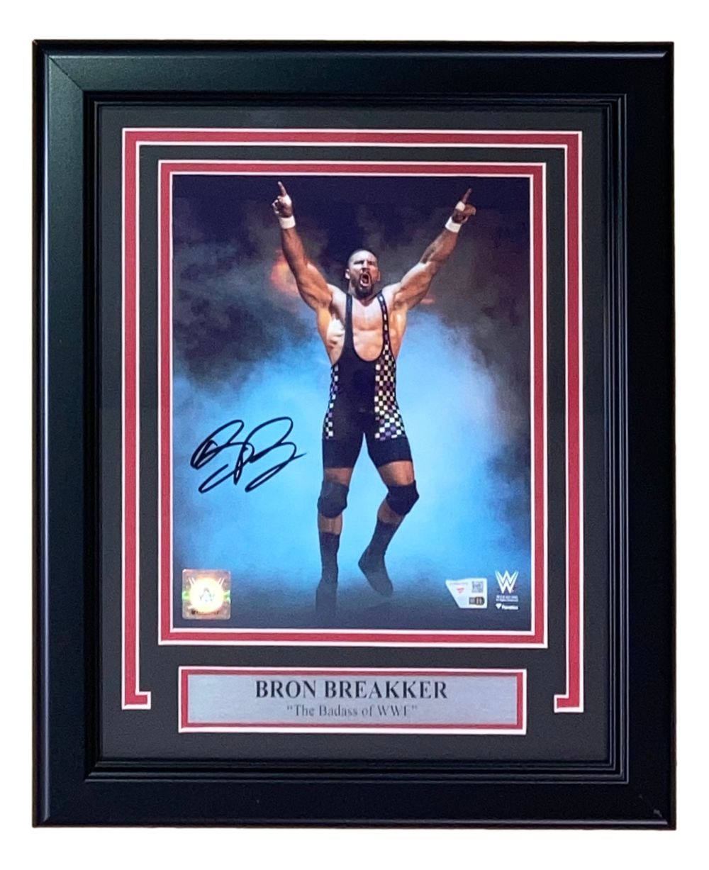 Bron Breakker Autographed WWE 8x10 Photo - Framed Memorabilia for Wrestling Fans & Collectors - Perfect for Man Cave, Sports Bar, or Gift for WWE Enthusiasts