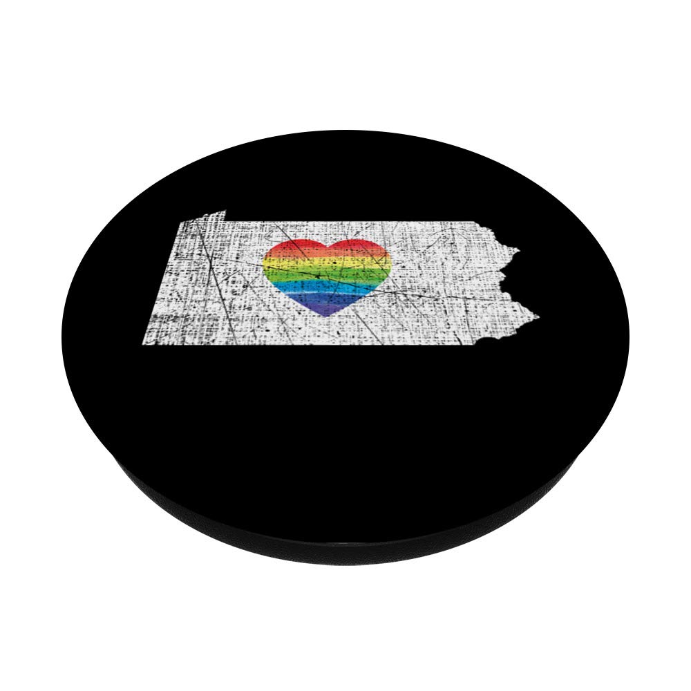 Pennsylvania Gay Pride Rainbow Heart LGBTQ+ Rights Flag - Perfect for Pride Parades, Home Decor & LGBTQ+ Support