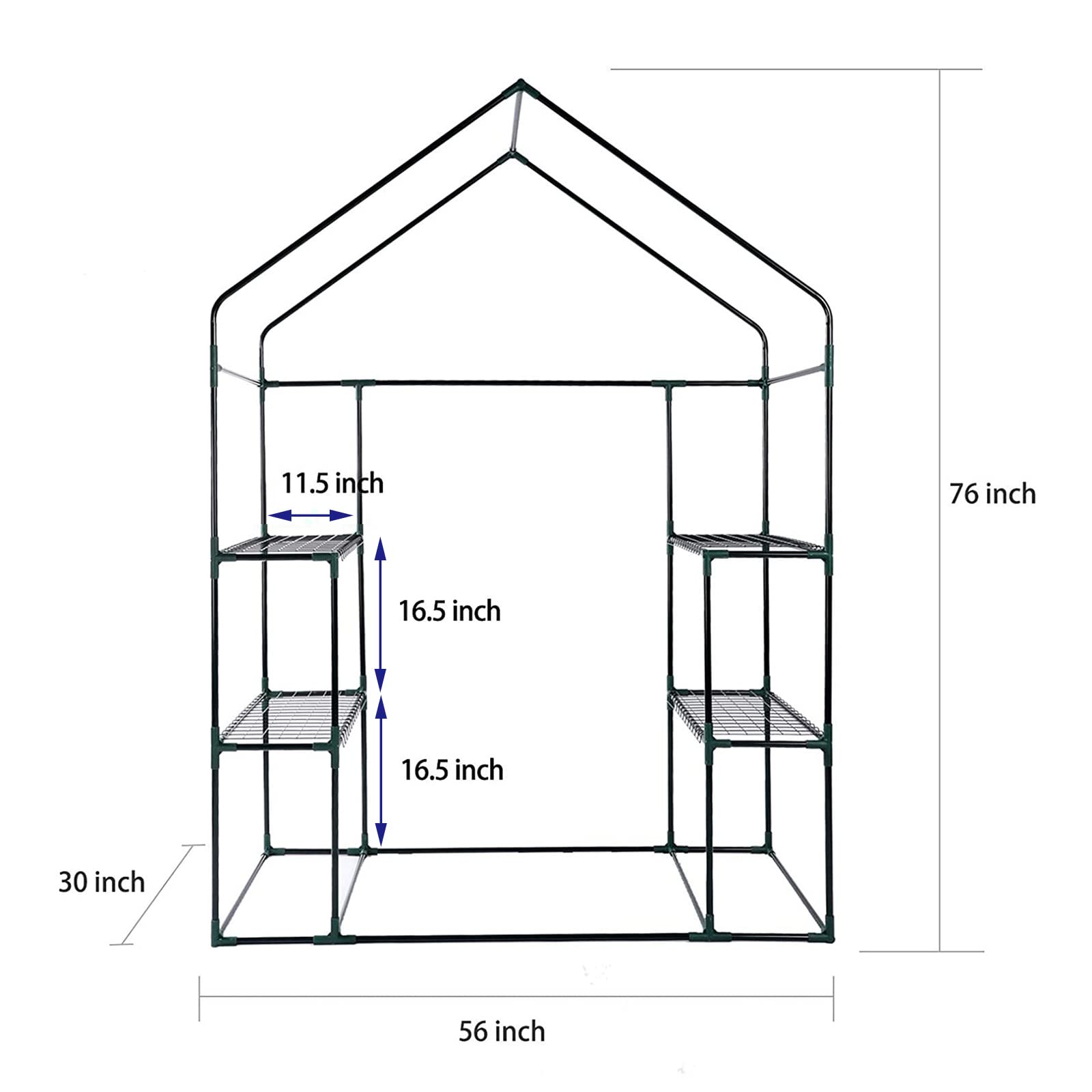 Mini Greenhouse for Outdoors - Portable Walk-in Greenhouse with Ground Pegs & Ropes | Backyard Gardening, Seed Starting, Plant Protection