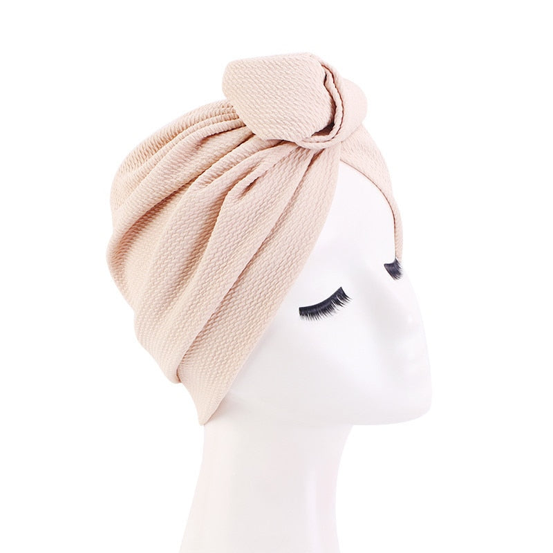 Women's Knotted Turban Bonnet Head Wrap - Stylish Hair Accessory for Sleep, Workout & Fashion - Soft & Comfortable Headwear for Women