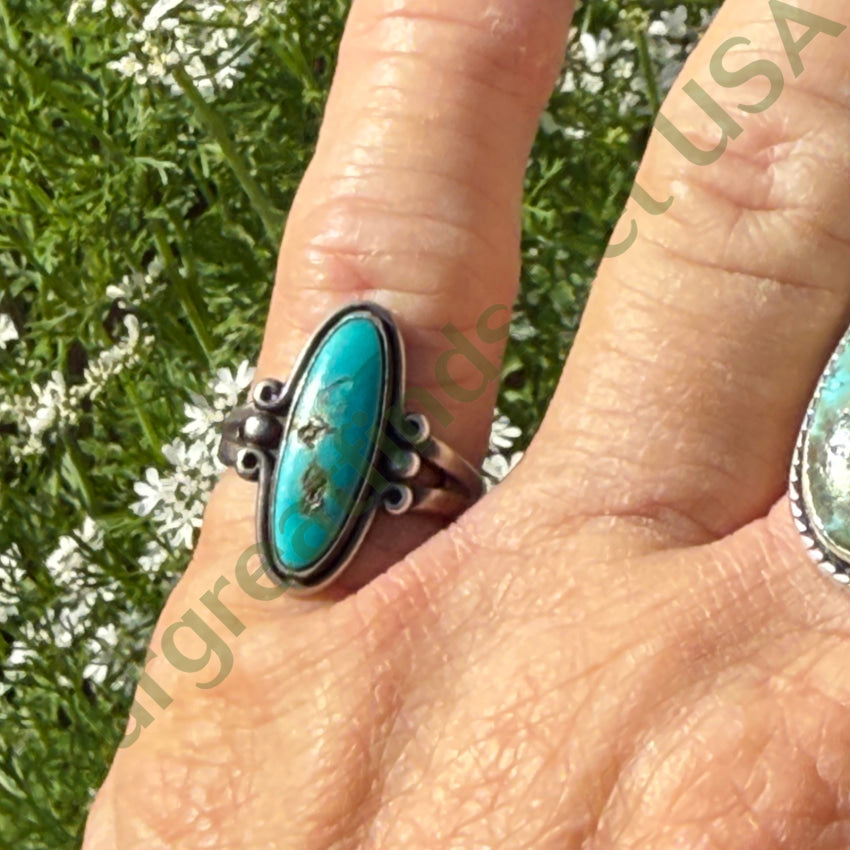 Vintage Bell Trading Post Sterling Silver Turquoise Ring - Size 6 | Handmade Southwest Jewelry for Women | Perfect for Boho Fashion, Gift Giving & Special Occasions