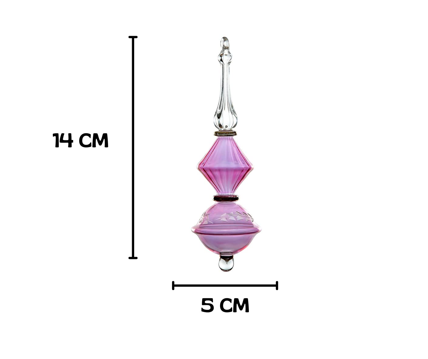 Violet Glass Christmas Ornaments - Elegant Holiday Decor for Tree Topper & Home Decoration - Crystal Hanging Ornaments for Christmas & Birthday Parties - Perfect for Festive Celebrations & Gift Giving