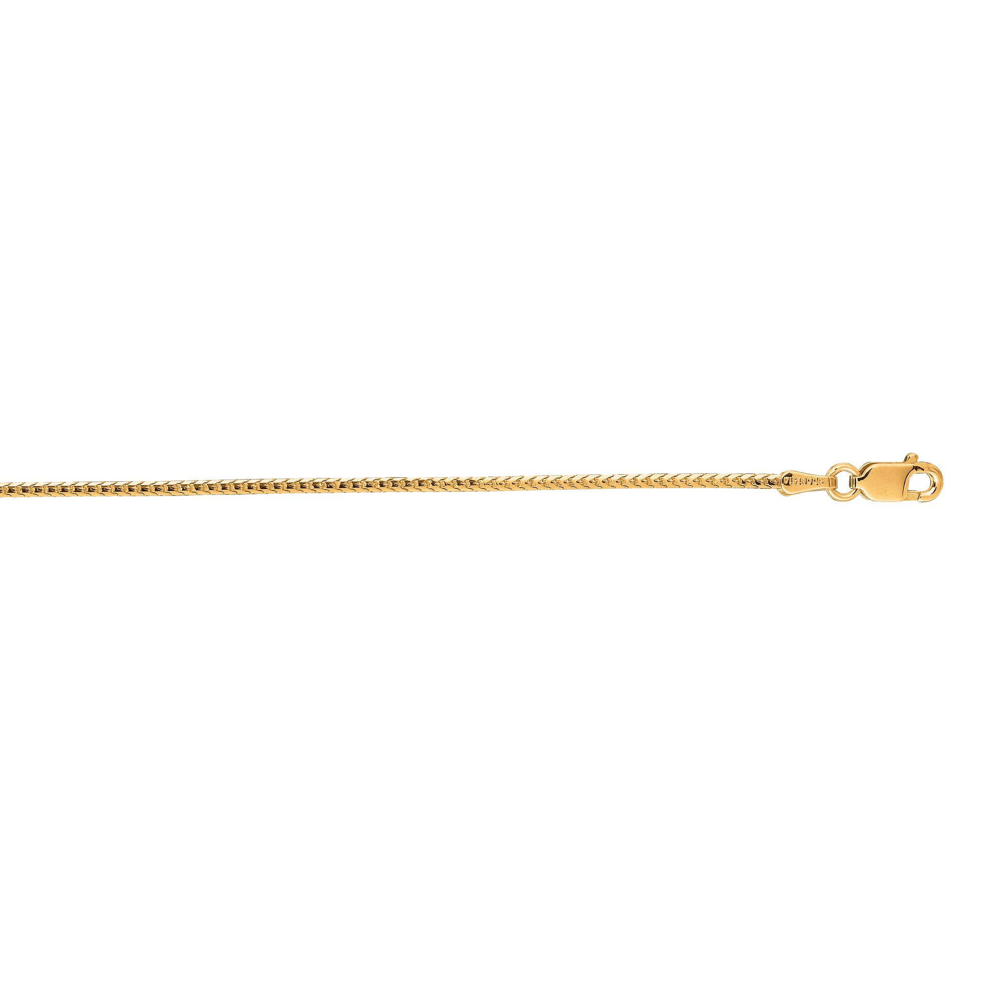 14K Gold 1.2mm Franco Chain Necklace for Women - Dainty & Elegant Jewelry for Everyday Wear, Gift Giving & Special Occasions