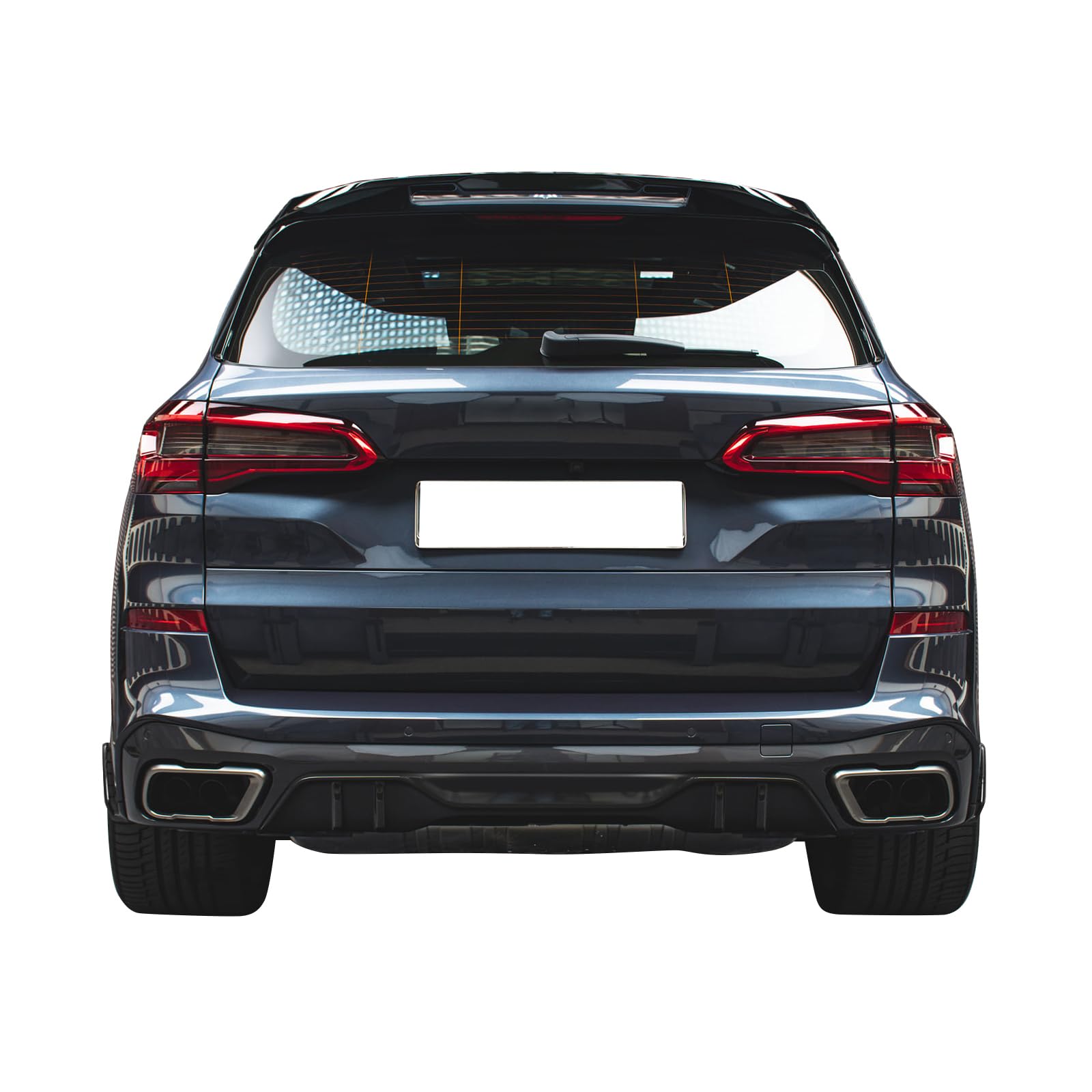 IKON MOTORSPORTS Rear Bumper Lip Diffuser for 2019-2025 BMW G05 X5 M Sport | PP MP Style Gloss Black Bumper Protector | Enhances Aerodynamics & Style for Street & Track Performance